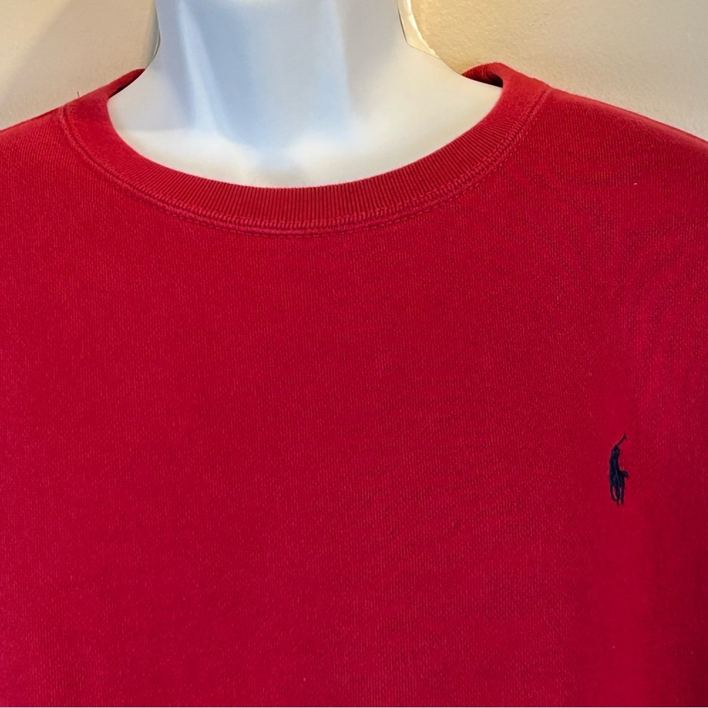 Polo Ralph Lauren Crew Neck Sweater Mens XXL‎ Red Long Sleeve Preppy Classic